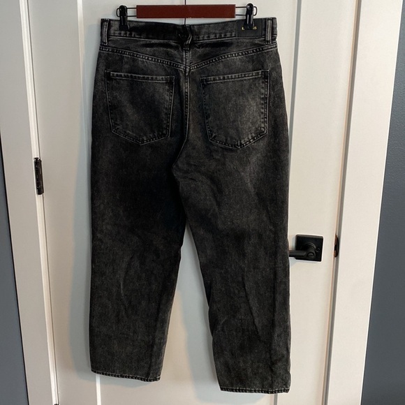 Express Black Straight Ankle High Rise Distressed - Picture 9 of 14